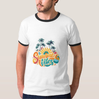 T-shirt ontwerp met zomerse sfeer
