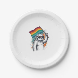 T-Shirt Ontwerp Pride Luiaard Vintage Gravure_1 Papieren Bordje
