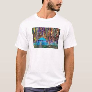 T-shirt ontwerp van originele kunst schilderij