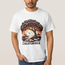 T-shirt ontwerp van zonsondergang van zee met Cali