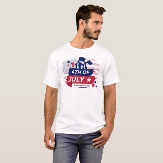 T-shirt ontwerp voor Independence Day, 4 juli 2023 (Voorkant volledig)