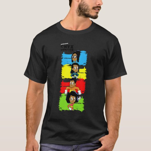 T-shirt Onyx Monster Mystères Scribble couleur empilée (Devant)