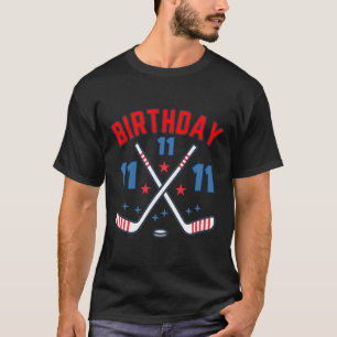 T-shirt Onze de hockey sur glace garçon d'anniversaire 11e