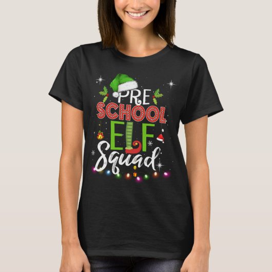 T-shirt Onze Squad Pre School Christmas Teacher (Devant)