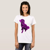 T-shirt Oodle Broodle Rose Black Woodcut (Devant entier)