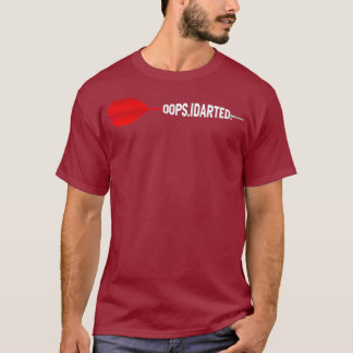 T-shirt Oops Dartboard Fun Hobby Dart Lecteur