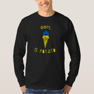 T-shirt Oops Est Plaisanterie Pomme De Terre Bleu Et Jaune