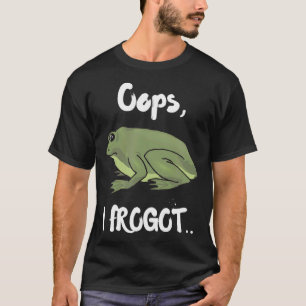 T-shirt Oops I Frogot Frog Pun Cottagecore Cute Animal Jok