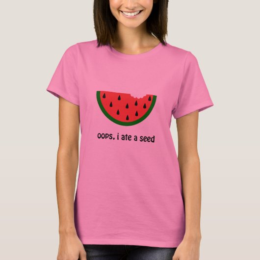 T-shirt Oops J'ai mangé une semence Chemise Maternelle (Devant)