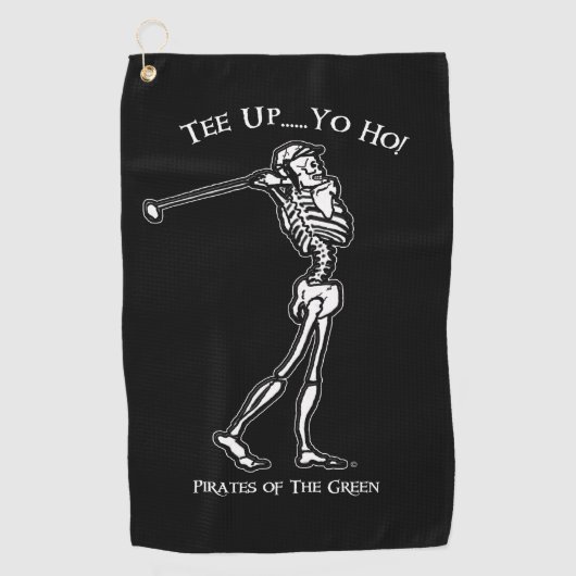 T-shirt op je hoed! Skeleton Pirate  Golfhanddoek (Voorkant)