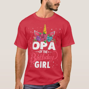 T-shirt Opa De L'Anniversaire Fille Père Cadeau Unicorne N