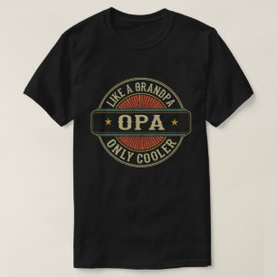 T-shirt Opa Like a Grand-père Only Cadeau Fête des pères G