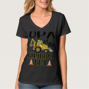 T-shirt Opa of the Birthday for Boy Excavator Construction