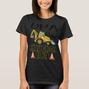 T-shirt Opa of the Birthday for Boy Excavator Construction