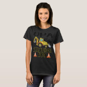 T-shirt Opa of the Birthday for Boy Excavator Construction (Devant entier)