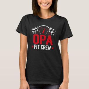 T-shirt Opa Pit Crew Race Voiture Anniversaire Fête Coutur
