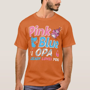 T-shirt OPA Rose Ou Bleu Vous Aime Bébé Genre Révélation