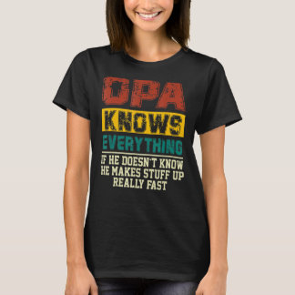 T-shirt Opa Sait Tout S'Il Ne Connaît Pas Opa Vintage