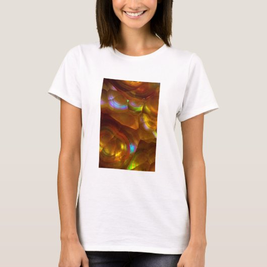 T-shirt Opale de feu orange iridescente (Devant)