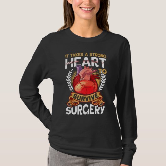 T-shirt Open Heart Bypass Surgery Survivor Post Attack Rec (Devant)