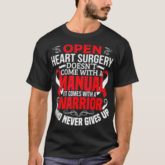 T-shirt Open Heart Chirurgie Récupération Cadeau Bypass Su (Devant)