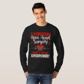 T-shirt Open Heart Surgery Bypass Awareness Heart I Surviv (Devant entier)