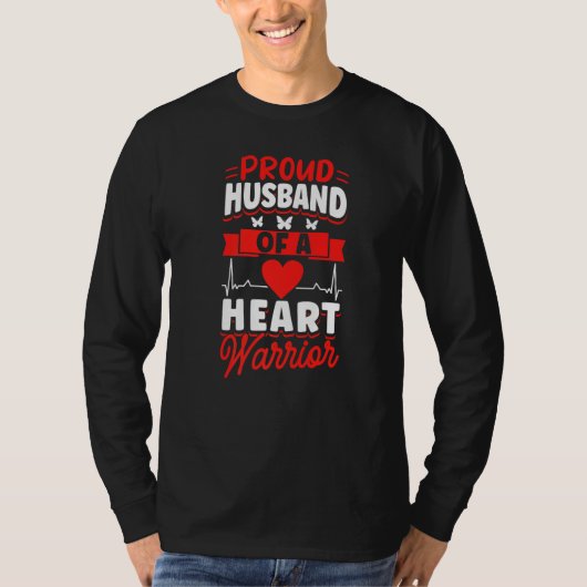 T-shirt Open Heart Surgery Bypass Awareness Heart Proud Hu (Devant)