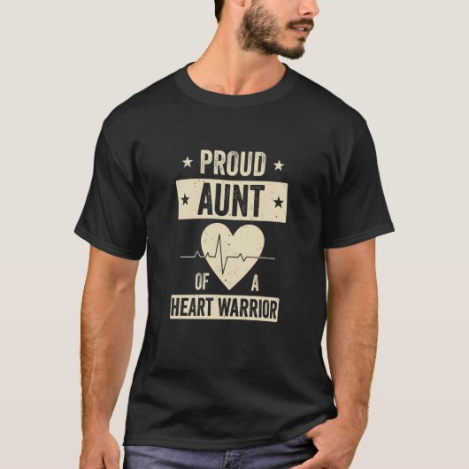 T-shirt Open Heart Surgery CHD Transplant Aunt of a Heart  (Devant)
