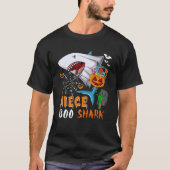T-shirt Open Shark Boo Halloween Shark Boo Ghost Pu (Devant)