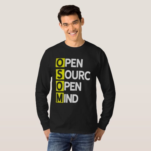 T-shirt Open Source Open Mind 3 Programme Coder Computer D (Devant entier)