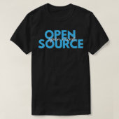 T-shirt Open source, Open Mind Light Blue Premium (Design devant)