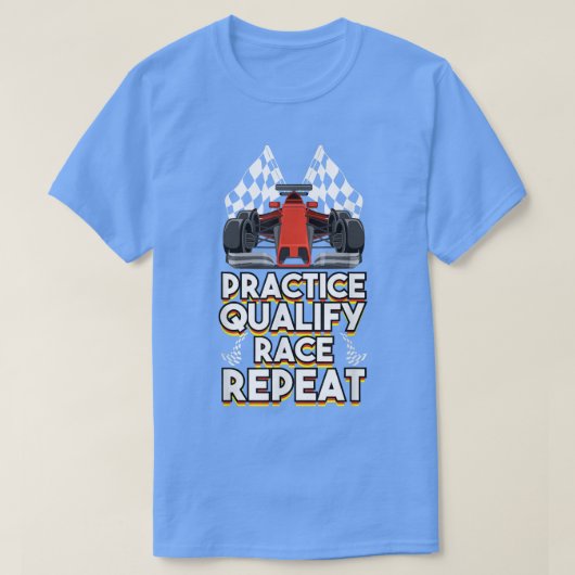 T-shirt Open Wheel Formula Racing Car Practice Qualifier R (Design devant)