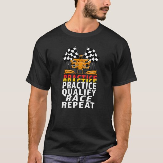 T-shirt Open Wheel Formula Racing Car Practice Qualifier R (Devant)