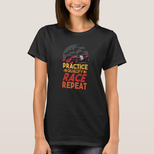 T-shirt Open Wheel Formula Racing Car Practice Qualifier R (Devant)