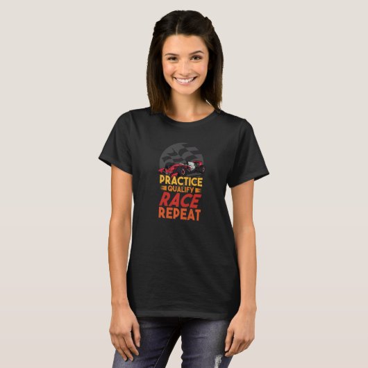 T-shirt Open Wheel Formula Racing Car Practice Qualifier R (Devant entier)