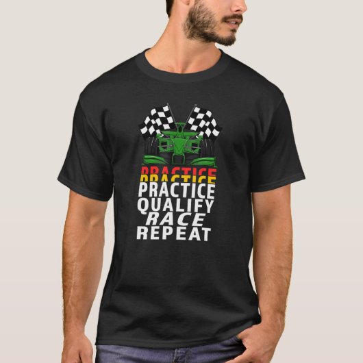 T-shirt Open Wheel Formula Racing Car Practice Qualifier R (Devant)