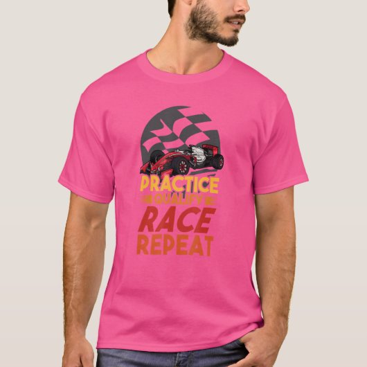 T-shirt Open Wheel Formula Racing Car Practice Qualifier R (Devant)
