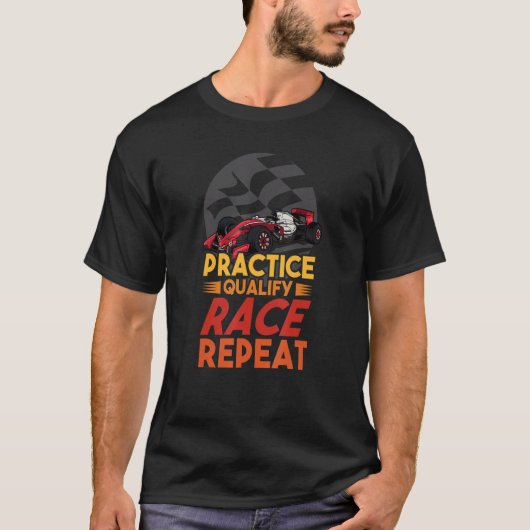 T-shirt Open Wheel Formula Racing Car Practice Qualify Rac (Devant)