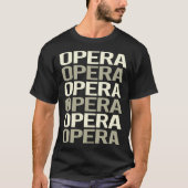 T-shirt Opéra de texte blanc (Devant)