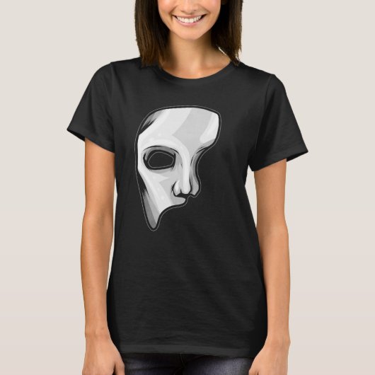 T-shirt Opera Phantom Mask Halloween (Devant)