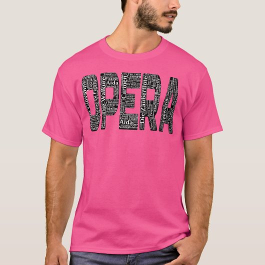 T-shirt Opera Titres Art Words Aida Turandot... Balle de b (Devant)