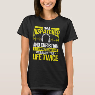 T-shirt Opérateur 911 Christian Thin Gold Line Dispatch O