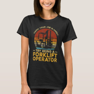 T-shirt Opérateur de chariot élévateur certifié Vintage Ré