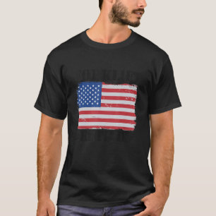 T-shirt Opérateur de chariot élévateur de drapeau américai