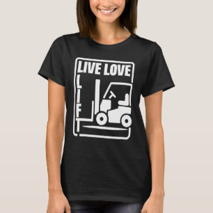 T-shirt Opérateur de chariot élévateur d'entrepôt Vivez Am