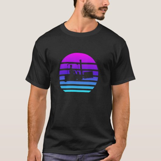 T-shirt Opérateur de chariots élévateurs Vaporwave certifi (Devant)
