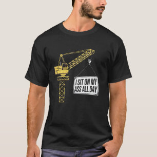 T-shirt Opérateur de grue Ouvrier de construction Chantier
