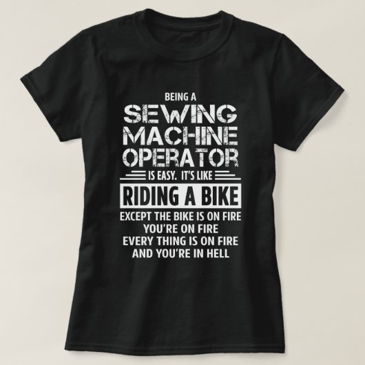 T-shirt Opérateur de machine à coudre (Design devant)