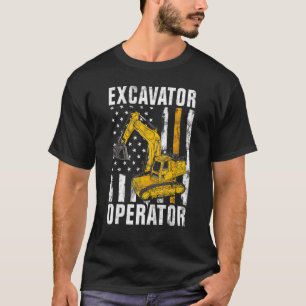 T-shirt Opérateur de pelle mécanique - Travailleur du bâti