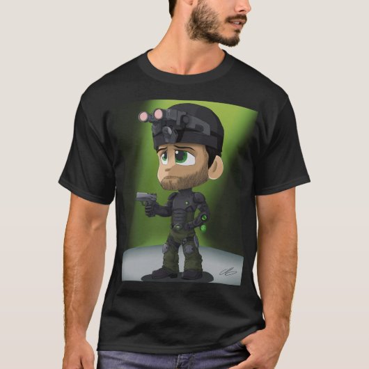 T-shirt Opérateur de Stealth Chibi Night‑Ops (Devant)